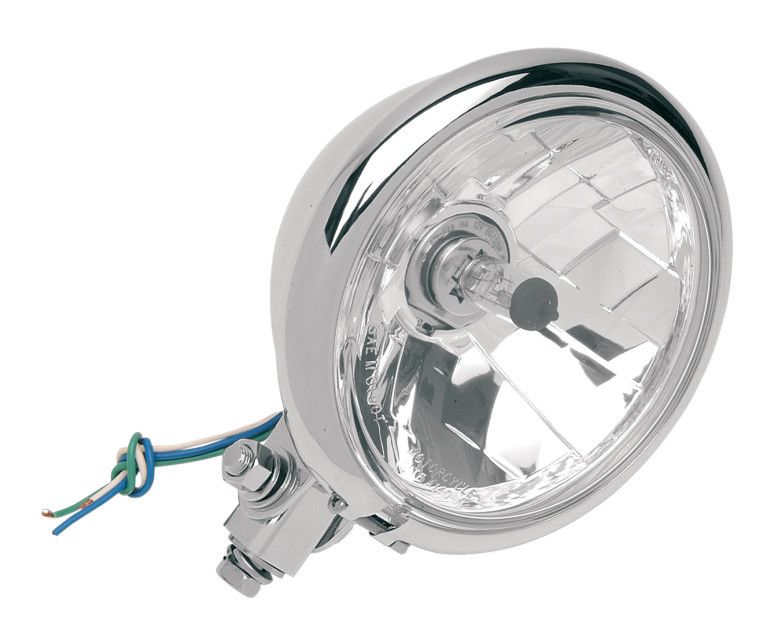 Drag Specialties 5 3/4" Diamond Style Bottom-Mount Headlight