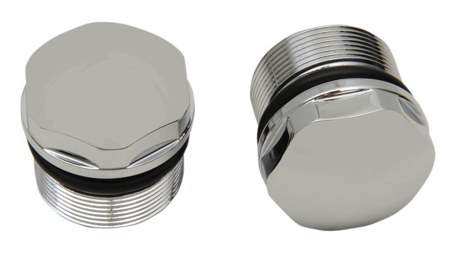 Drag Specialties Domed Fork Tube Caps For Harley 1988-2007