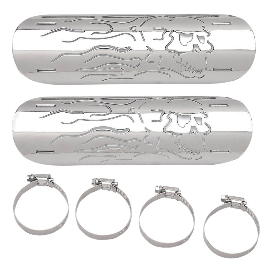 Drag Specialties Flame Skull Heat Shield