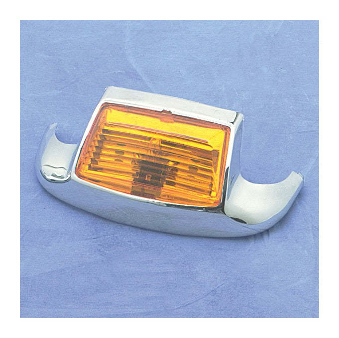 Drag Specialties Front Fender Tip Light With Amber Lens For Harley Touring Softail 1980-1995