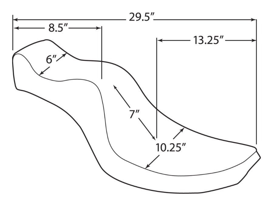 Drag Specialties Mini King And Queen Seat For Harley FL / FX 1958-1984