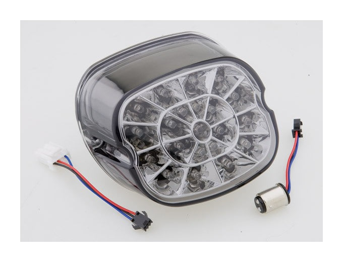 Drag Specialties Webbed LED Taillight With Smoked Lens For Harley 1999-2026