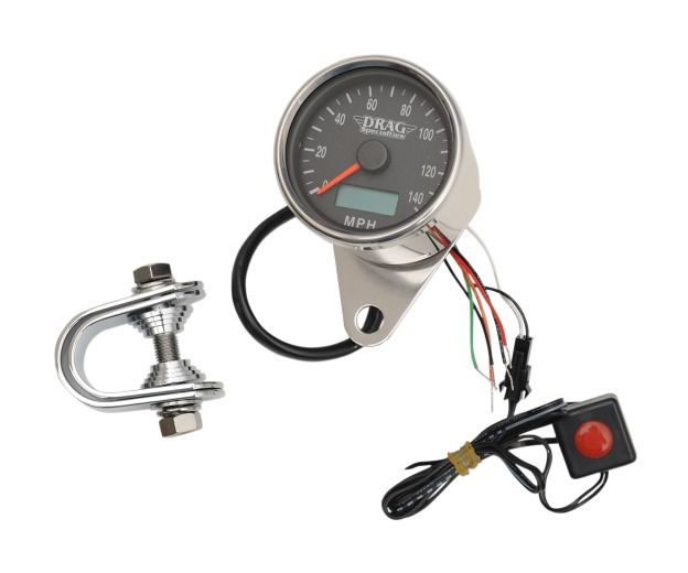  Drag Specialties 2.4" Programmable Speedometer For Harley