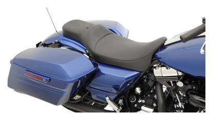  Drag Specialties Backrest Compatible Extended Reach Predator 2-Up Seat For Harley Touring 2008-2025