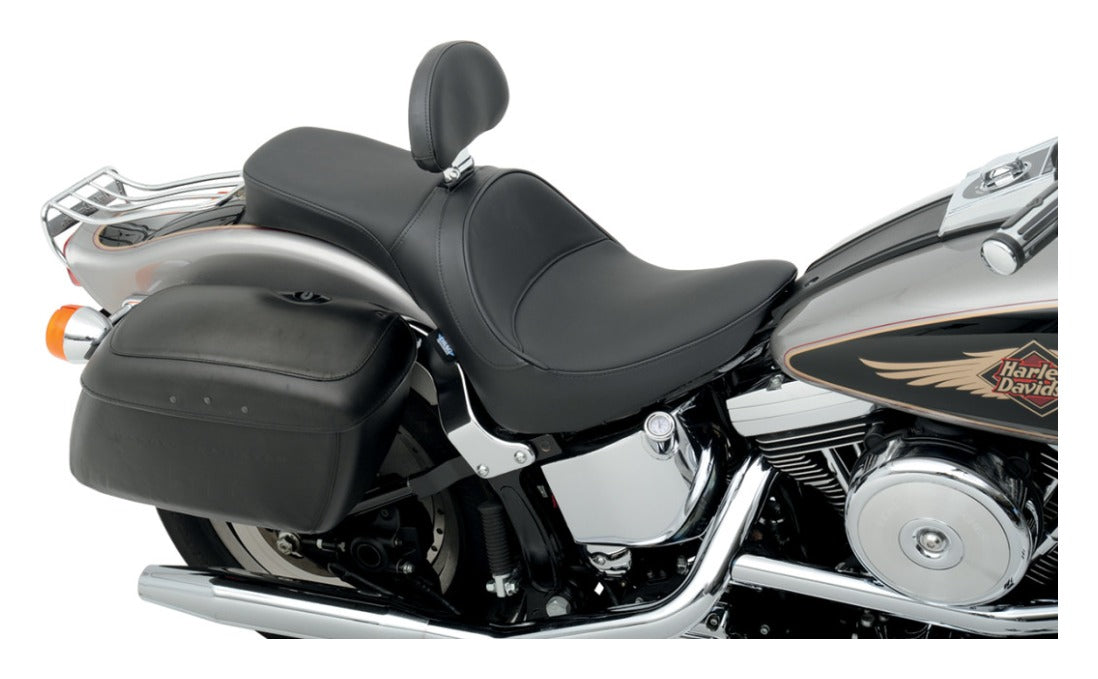  Drag Specialties Backrest Compatible Predator 2-Up Seat For Harley Softail 1984-1999
