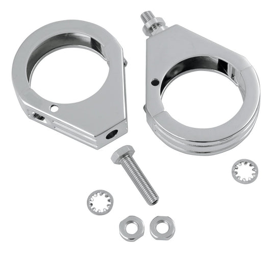  Drag Specialties Chrome 49mm Turn Signal Fork Clamps