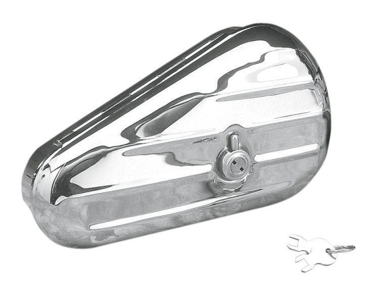  Drag Specialties Chrome Teardrop Toolbox For Harley