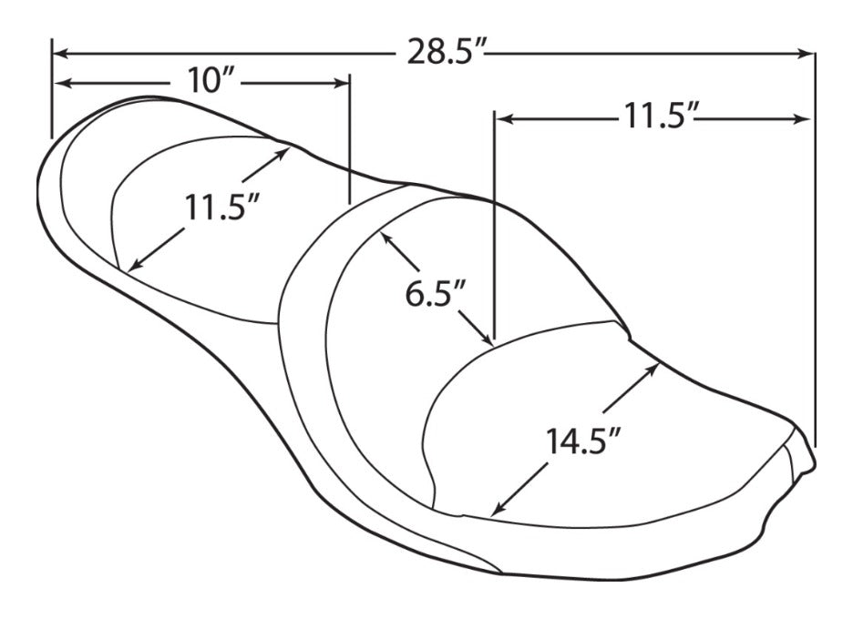  Drag Specialties Double Bucket 2-Up Seat For Harley FL / FX 1958-1984