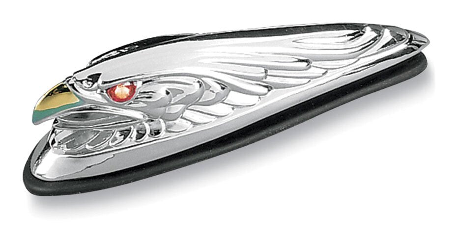  Drag Specialties Eagle Head Fender Ornament With Red Eyes