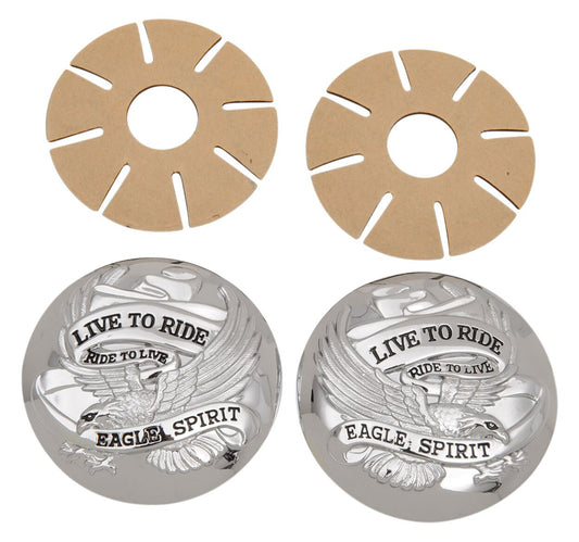  Drag Specialties "Eagle Spirit" Gas Cap Cover Set