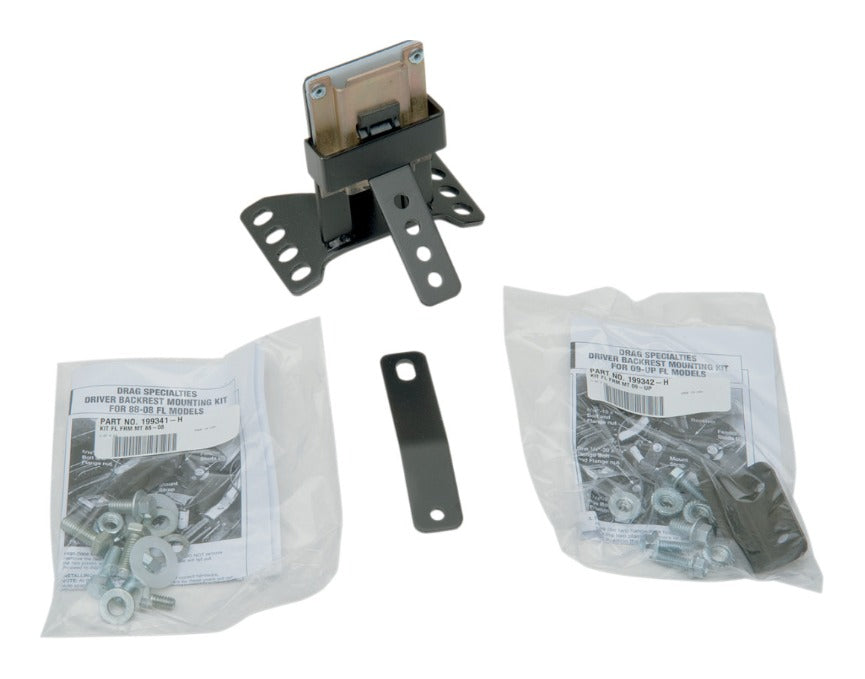  Drag Specialties EZ Glide Driver Backrest Kit For Harley Touring 1988-2025