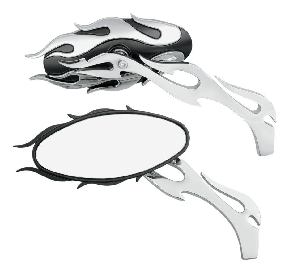  Drag Specialties Oval Flame Mirrors