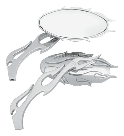  Drag Specialties Oval Flame Mirrors