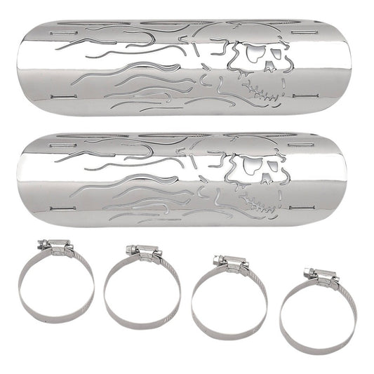  Drag Specialties Flame Skull Heat Shield
