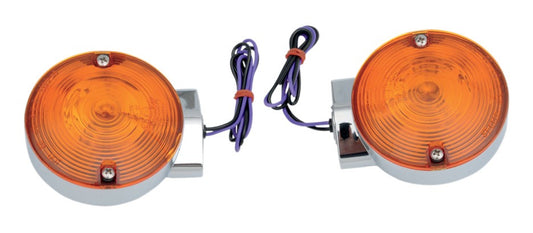  Drag Specialties Flat-Style Rear Turn Signals For Harley Touring 1984-2023