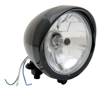  Drag Specialties 5 3/4" Diamond Style Bottom-Mount Headlight Assembly With Visor