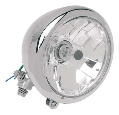  Drag Specialties 5 3/4" Diamond Style Bottom-Mount Headlight Assembly With Visor