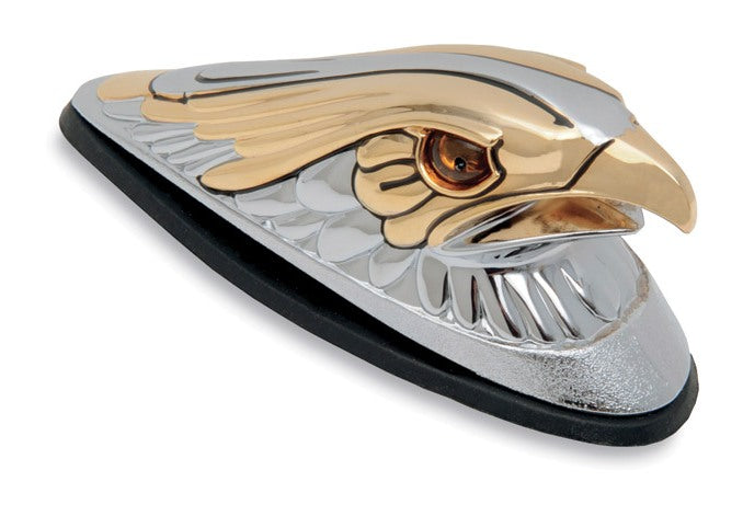  Drag Specialties Large Eagle Head Front Fender Ornament With Amber Eyes