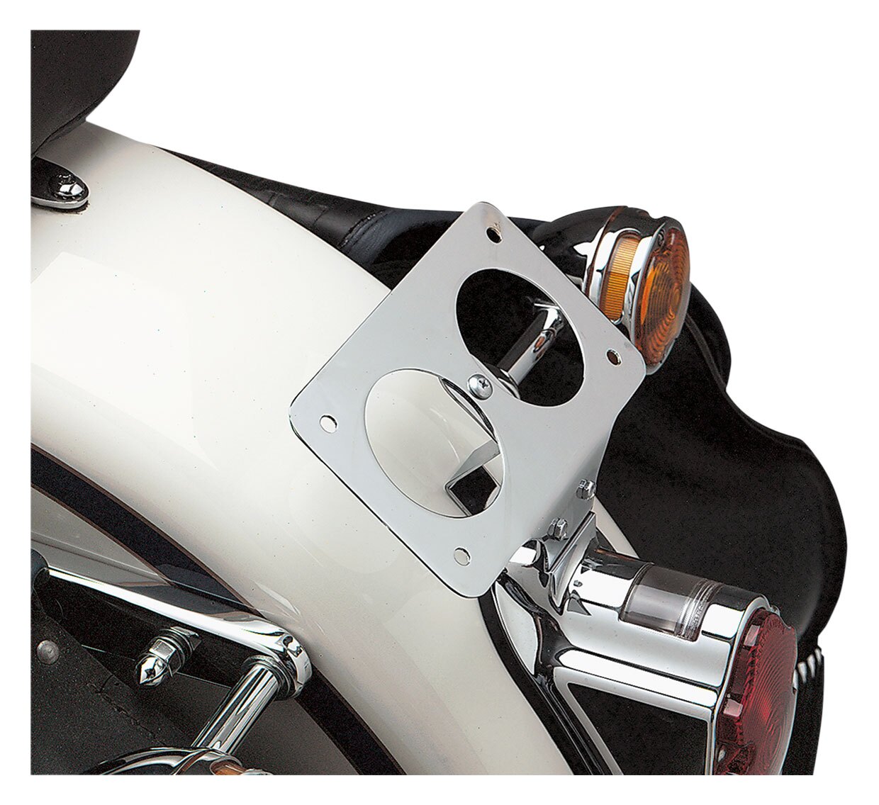  Drag Specialties Lay Down License Plate Mount For Harley FL Softail Springer 1997-2007