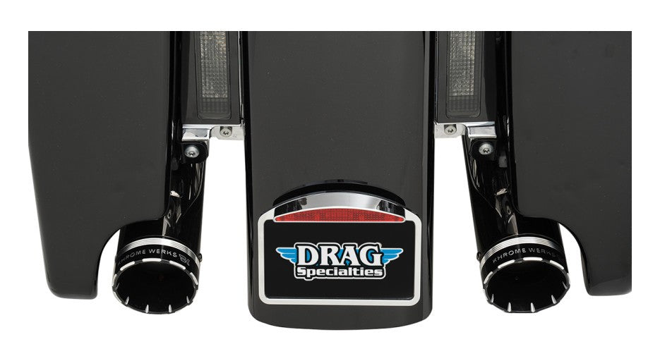  Drag Specialties License Plate Holder And Half-Moon Taillight For Harley