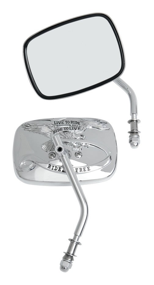  Drag Specialties Live To Ride Custom Mirrors
