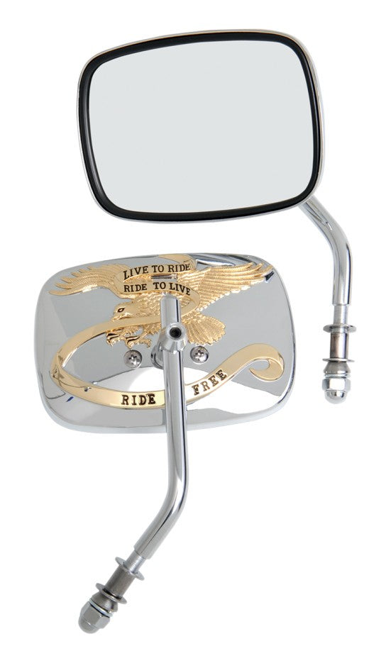  Drag Specialties Live To Ride Custom Mirrors