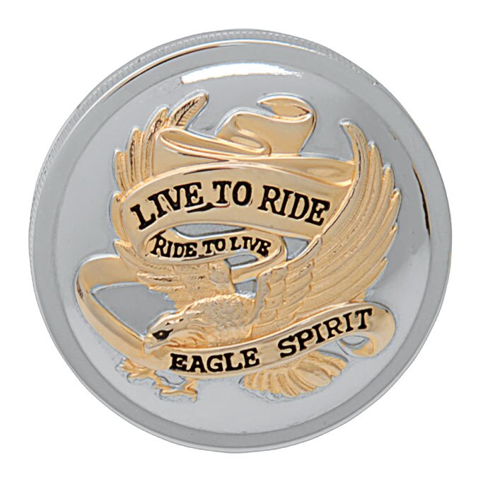  Drag Specialties Live To Ride Gas Cap For Harley 1982-1996