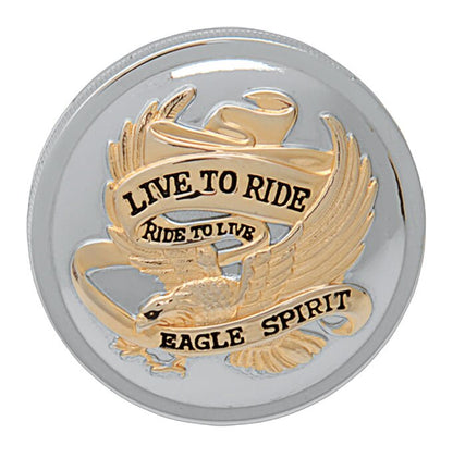  Drag Specialties Live To Ride Gas Cap For Harley 1982-1996