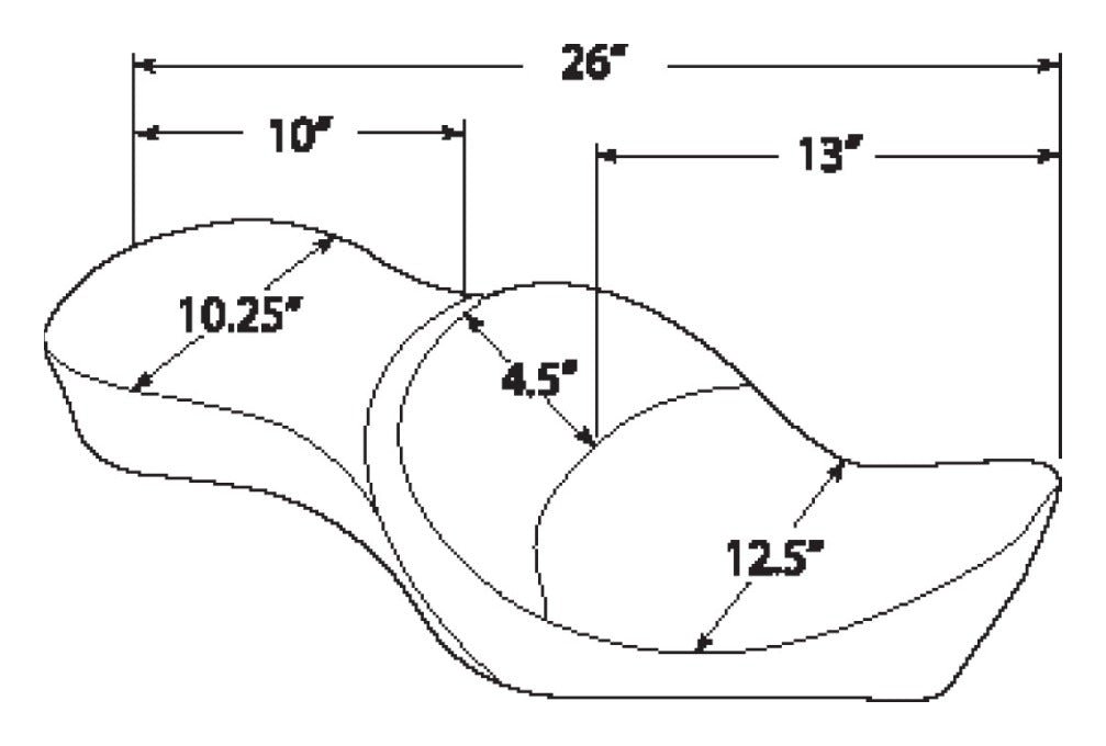  Drag Specialties Low-Profile Touring Seat For Harley Sportster 1982-2003