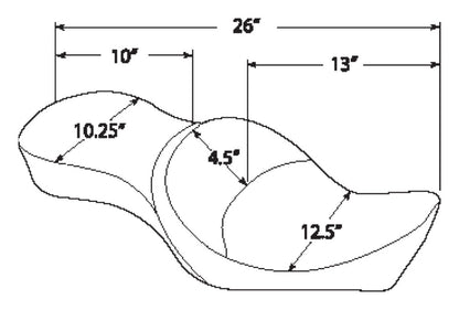  Drag Specialties Low-Profile Touring Seat For Harley Sportster 1982-2003