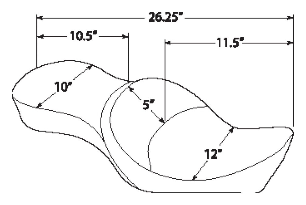  Drag Specialties Low-Profile Touring Seat For Harley Sportster 2010-2022