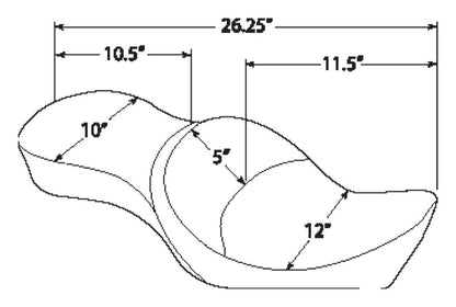  Drag Specialties Low-Profile Touring Seat For Harley Sportster 2010-2022