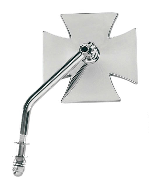  Drag Specialties Maltese Cross Round Mirror With Round Stem