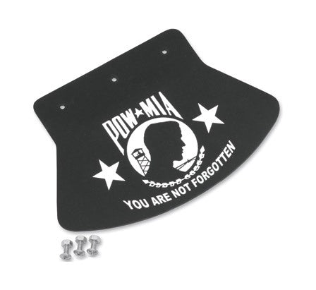 Drag Specialties Medium Studded Mud Flap With Pow-Mia Design