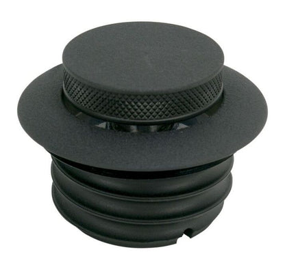  Drag Specialties Pop-Up Low-Profile Gas Cap For Harley 1984-1996 Non-Vented Cap / Black Wrinkle [Open Box]