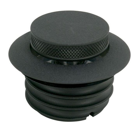  Drag Specialties Pop-Up Low-Profile Gas Cap For Harley 1984-1996 Non-Vented Cap / Black Wrinkle [Open Box]