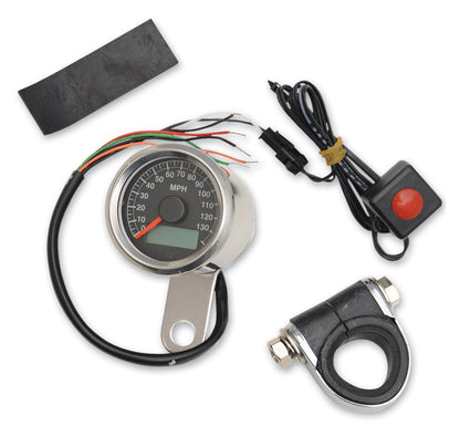  Drag Specialties Programmable 1.87" Electronic Speedometer