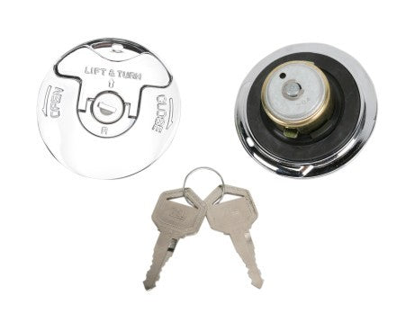  Drag Specialties Flush Mount Locking Gas Cap Set For Harley