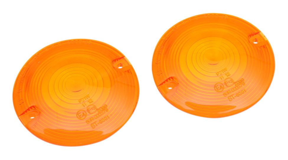 Drag Specialties Flat Style Turn Signal Lenses For Harley 1986-2023