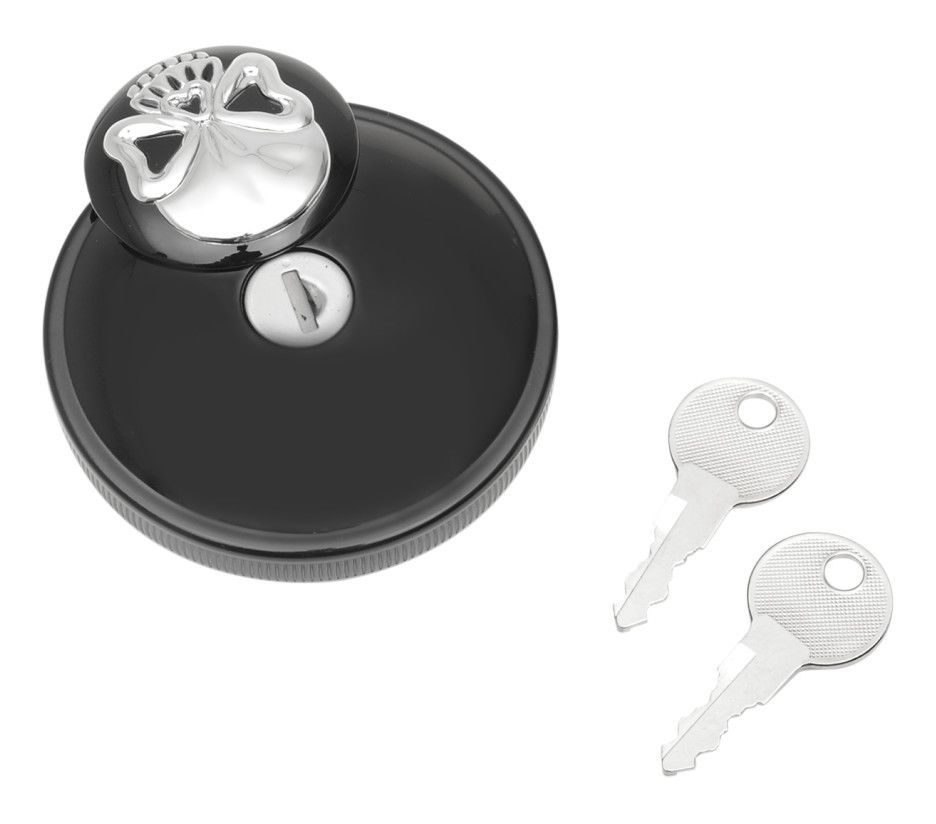 Drag Specialties Screw-In Locking Skull Gas Cap For Harley 1996-2018