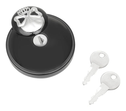  Drag Specialties Screw-In Locking Skull Gas Cap For Harley 1996-2018