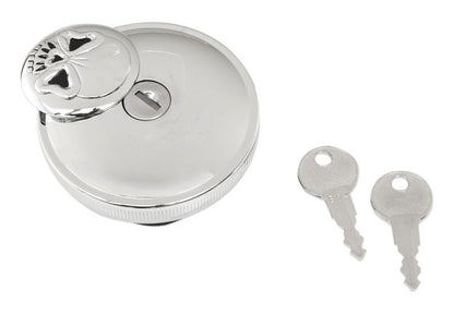  Drag Specialties Screw-In Locking Skull Gas Cap For Harley 1996-2018