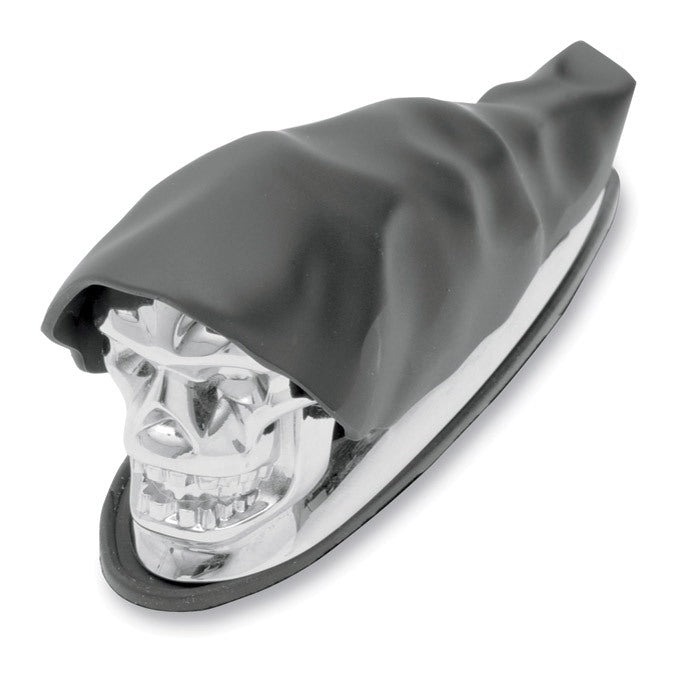  Drag Specialties Shrouded Skull Fender Ornament