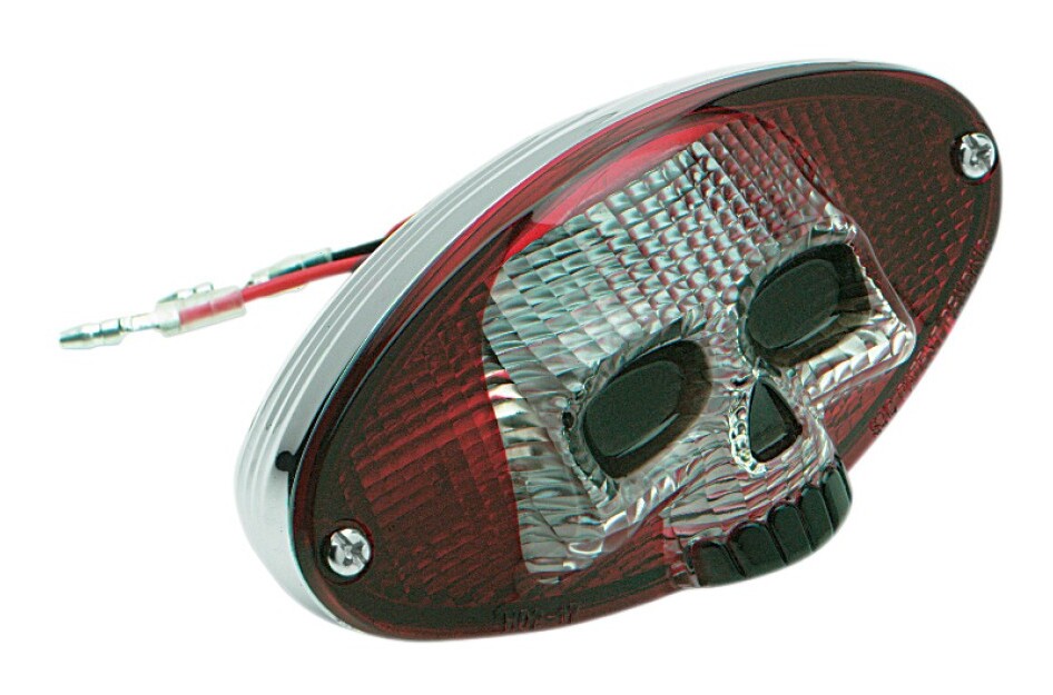  Drag Specialties Skull Face Taillight Chrome [Previously Installed]
