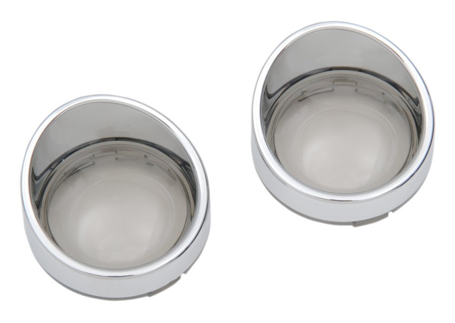  Drag Specialties Visor Style Deuce Turn Signal Lenses For Harley 2000-2018