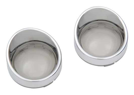  Drag Specialties Visor Style Deuce Turn Signal Lenses For Harley 2000-2018