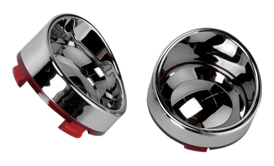  Drag Specialties Visor Style Deuce Turn Signal Lenses For Harley 2000-2018