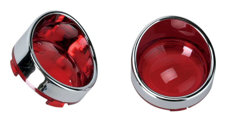  Drag Specialties Visor Style Deuce Turn Signal Lenses For Harley 2000-2018