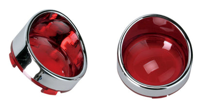  Drag Specialties Visor Style Deuce Turn Signal Lenses For Harley 2000-2018