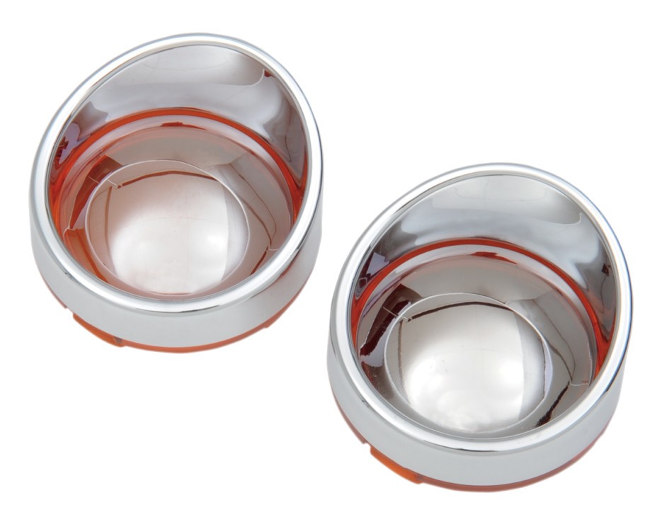  Drag Specialties Visor Style Deuce Turn Signal Lenses For Harley 2000-2018